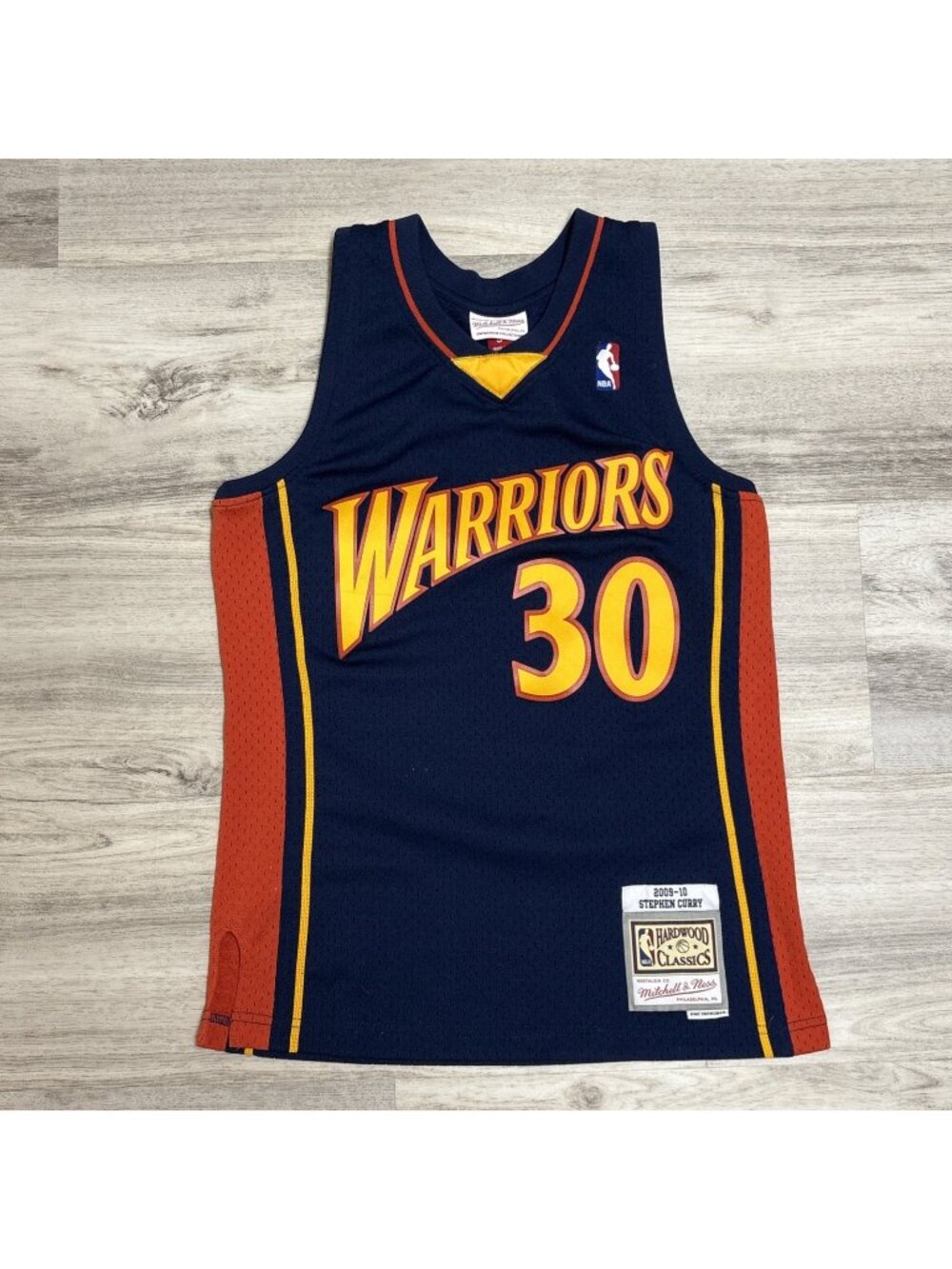 Stephen Curry Jersey 2009-10 Mitchell Ness Mens S NBA Golden State Warriors Blue